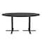 Correll Round Cafe Bistro and Breakroom Pedestal Table, High Pressure Laminate Top, Black Granite BCT60R-07 - alternate 7